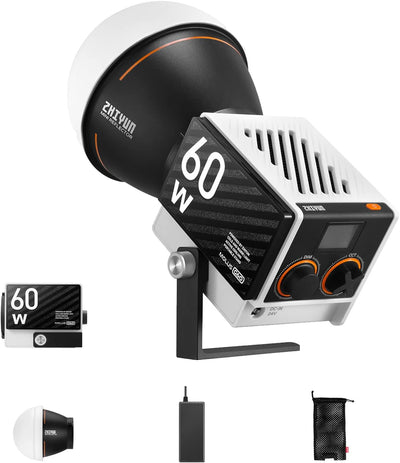 Luz vídeo bicolor LED COB 60W portátil CRI≥96 control Bluetooth
