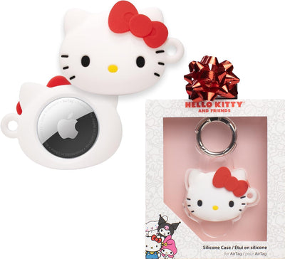 Funda silicona AirTag Hello Kitty con clip mosquetón