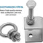 Abrazaderas en C M8 acero inox 6 pzas para metal soldadura