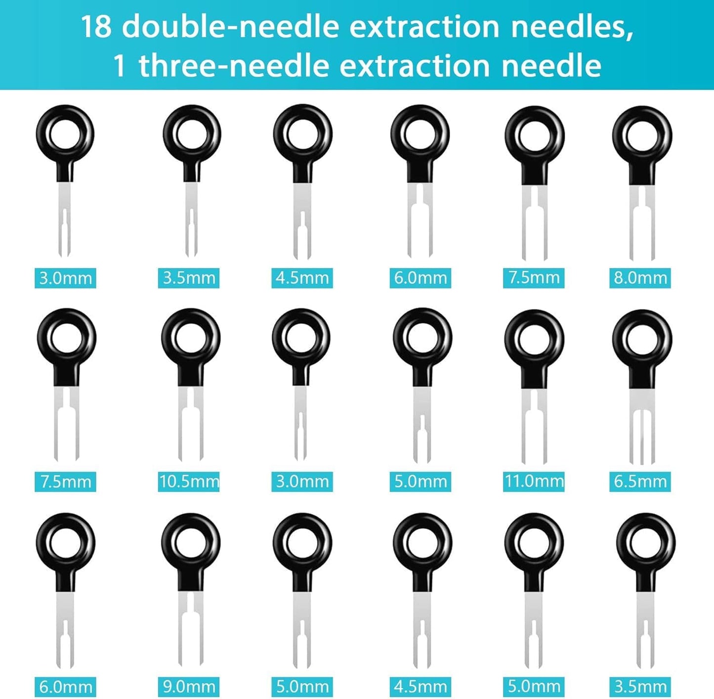 Kit herramientas extracción terminales 44pzas