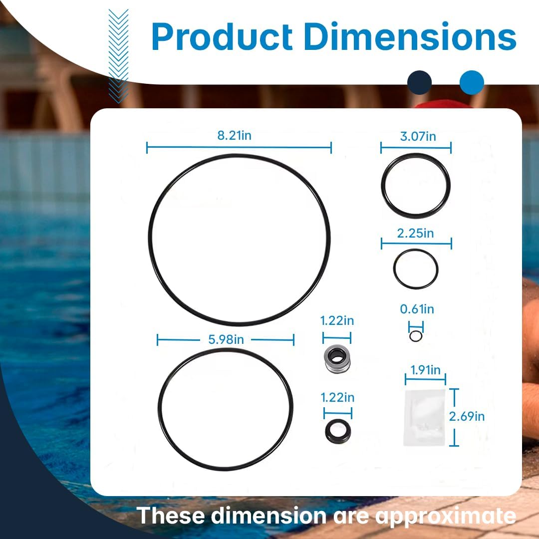 Kit reconstrucción junta bomba piscina Pentair SuperFlo