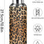 Botella agua deportiva acero inox termo leopardo 600ml