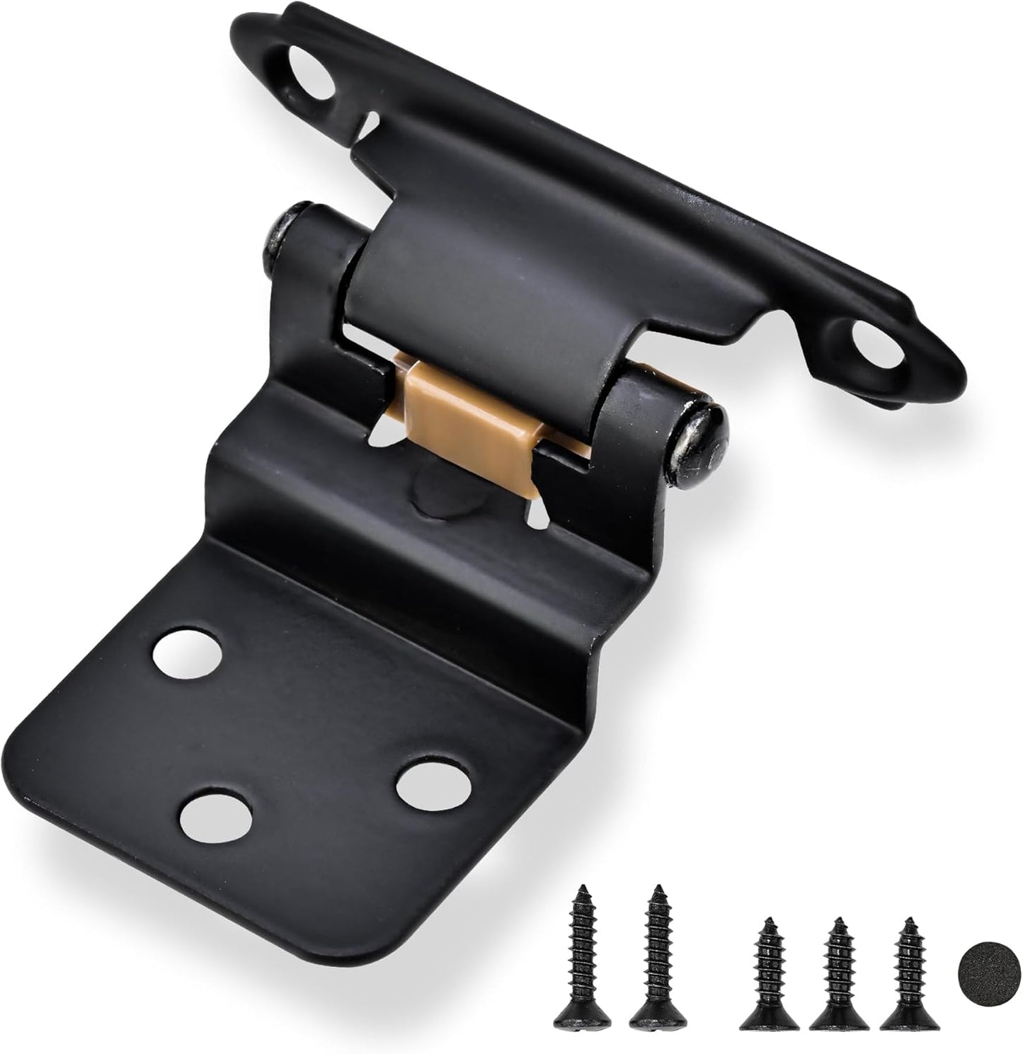 4 Pack Bisagras Autocerrables 3/8pulg Negro Mate