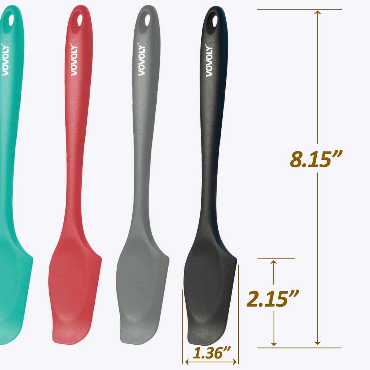 Espátula silicona curva con cuenco poco profundo 8.2pulg