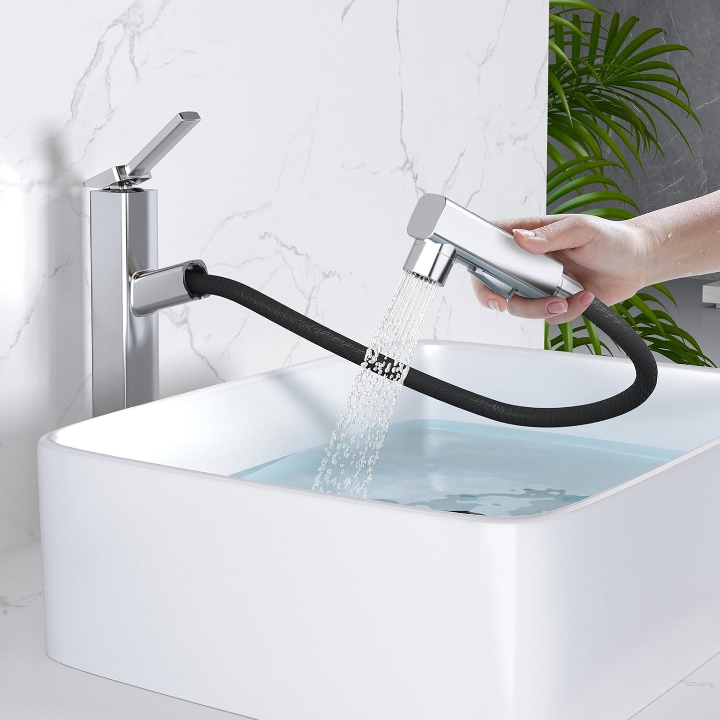 Grifo lavabo alto 3 modos pulverización orificio único