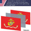 Bandera cuerpo marines 3x5 doble cara poliéster resistente