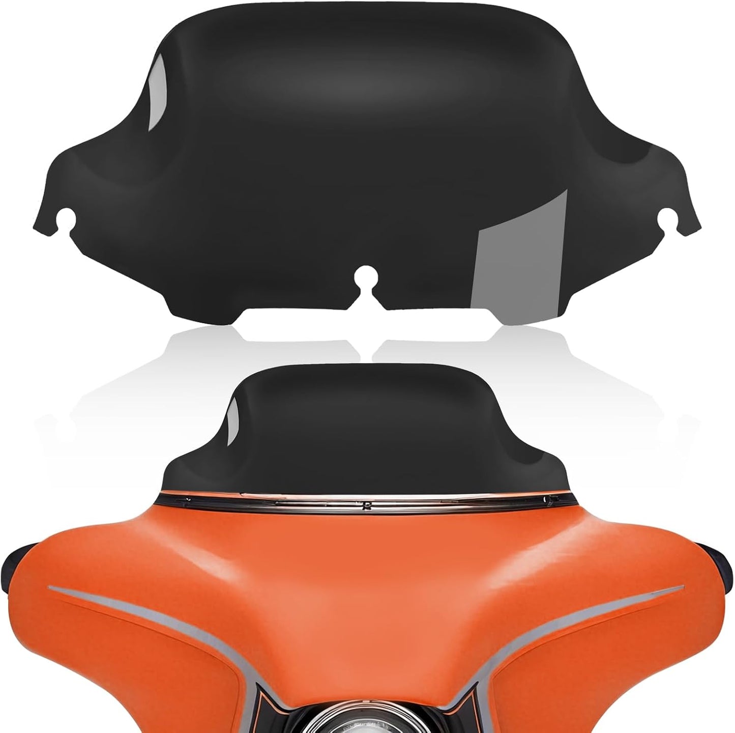 Parabrisas negro 8pulg para Harley Davidson Touring 96-13