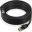 Cable Ethernet LAN Cat6 50ft resistente al agua negro