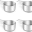 4 Tazas Medidoras Acero Inox 8oz con Cuchara