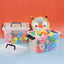 Contenedor plástico 6qt set 4 transparente con tapa