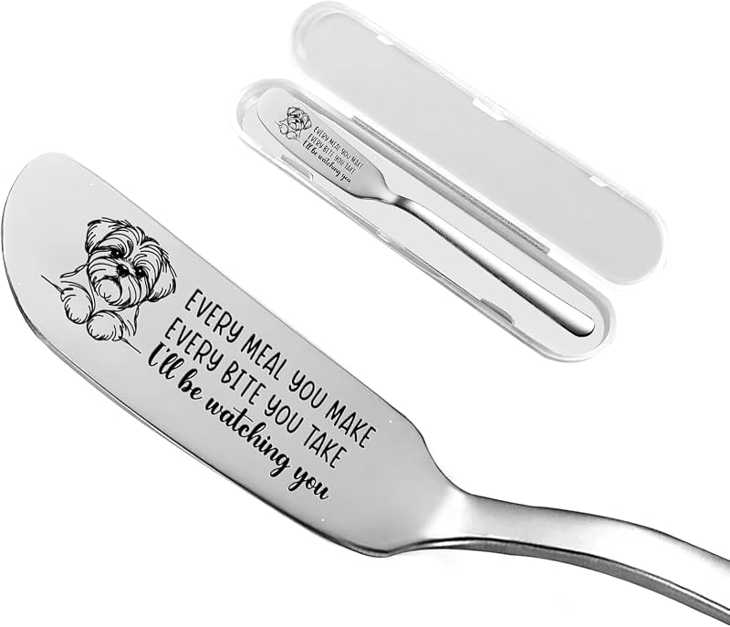Cuchillo queso grabado para amantes Shih Tzu mujer