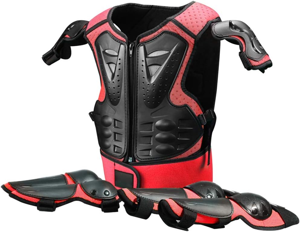 Traje proteccion motocross niños con rodilleras y coderas