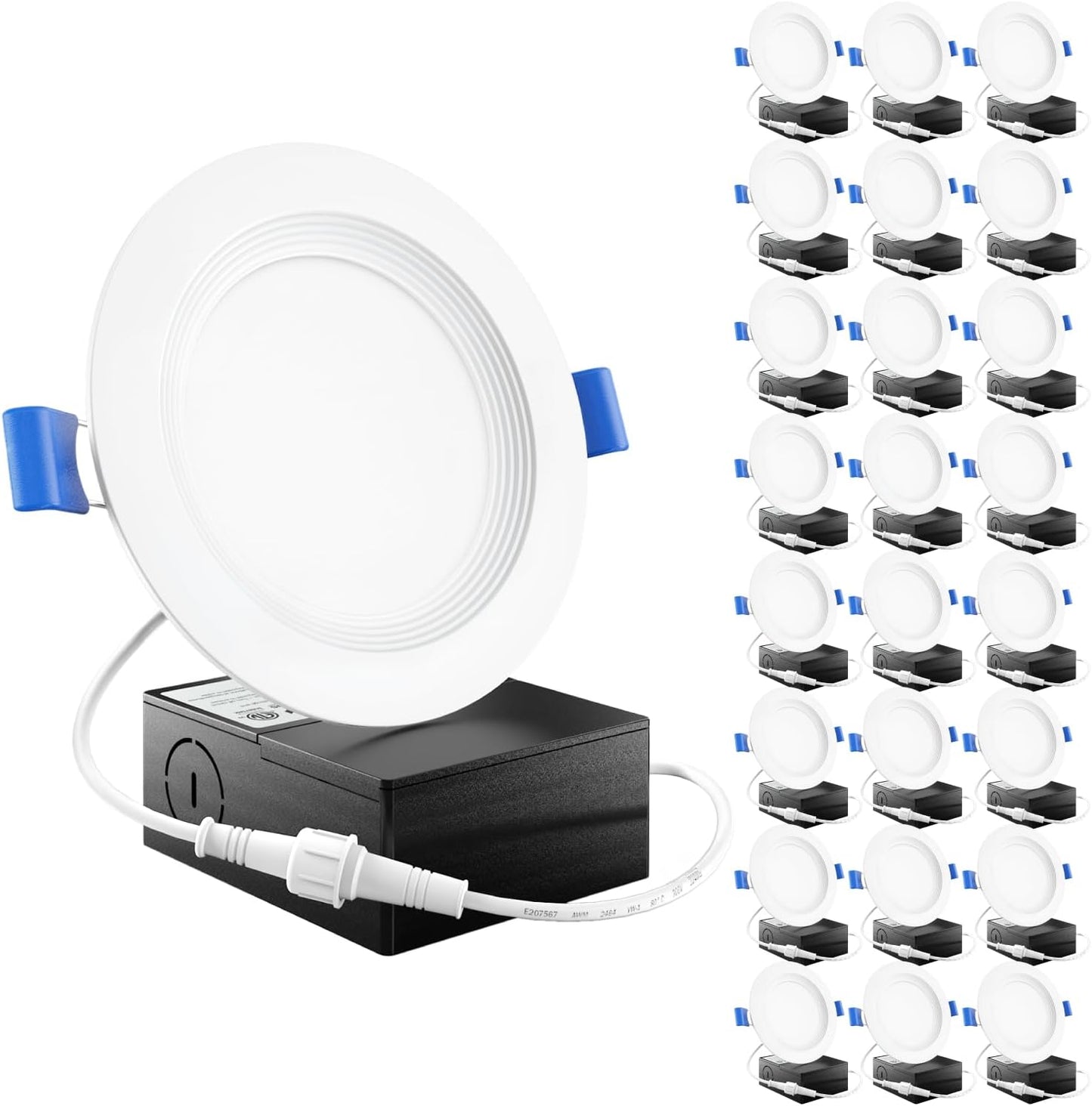 Pack 24 Luces LED Empotrables 4pulg 3000K Blanco Cálido