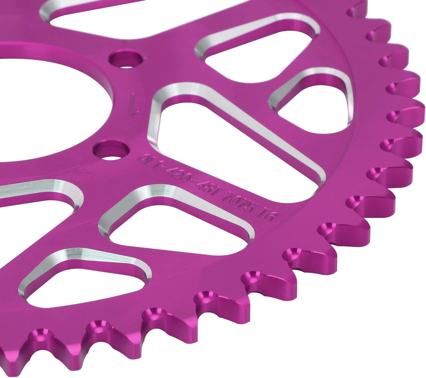 Piñón CNC para Moto Eléctrica Cross Púrpura