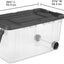 2 Cajas Apilables Plástico Transparente 160qt con Tapas