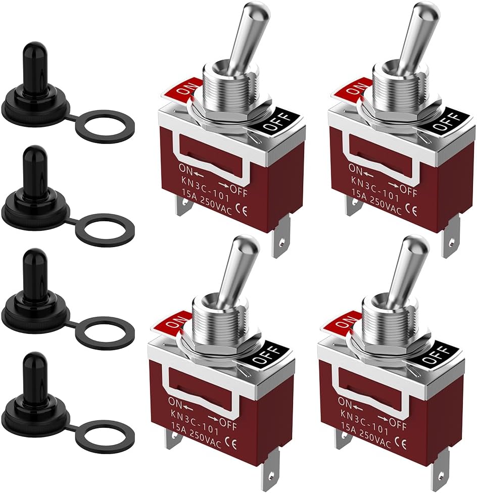Interruptor palanca marino 12V 30A 125V 20A 4 Pzas