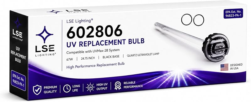 Lámpara UV-C 67W 24.75" Base Negra para UVMax-28