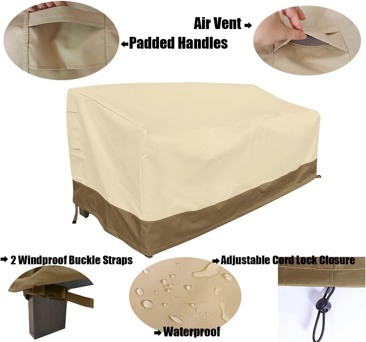 Funda impermeable para sofá 3 plazas exterior patio