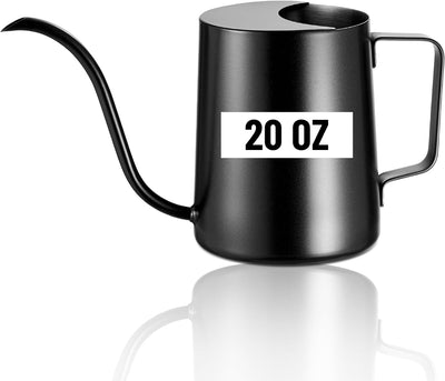 Regadera acero inox 20oz boquilla larga negro