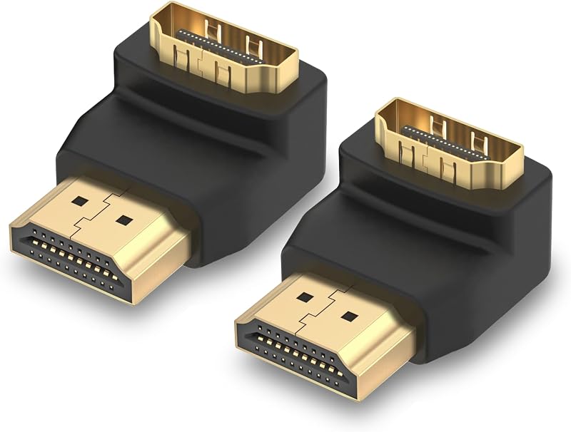 Adaptador HDMI 90 grados 2 pzas macho hembra 4K 60Hz