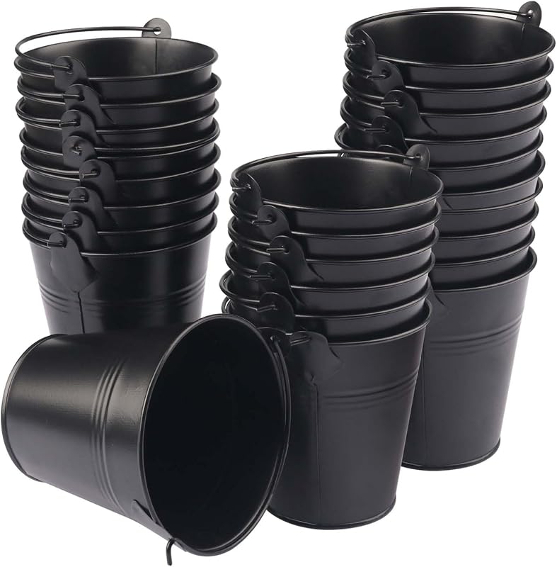 25 Cubos Hierro Negro 4pulg con Asa