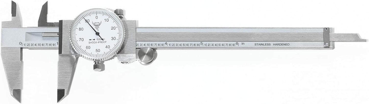 Calibrador dial PEC 0-6pulg acero inox alta precision
