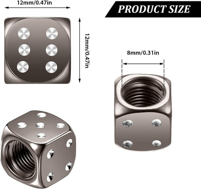 12 Tapas Válvula Aluminio para Coche Bici Moto 0.47pulg