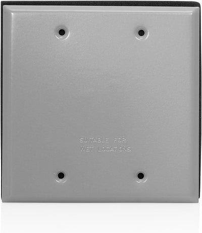 Cubierta caja eléctrica al aire libre 2 cuadrillas gris
