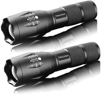 Linterna táctica LED 5 modos 2000lm para emergencias paquete 2