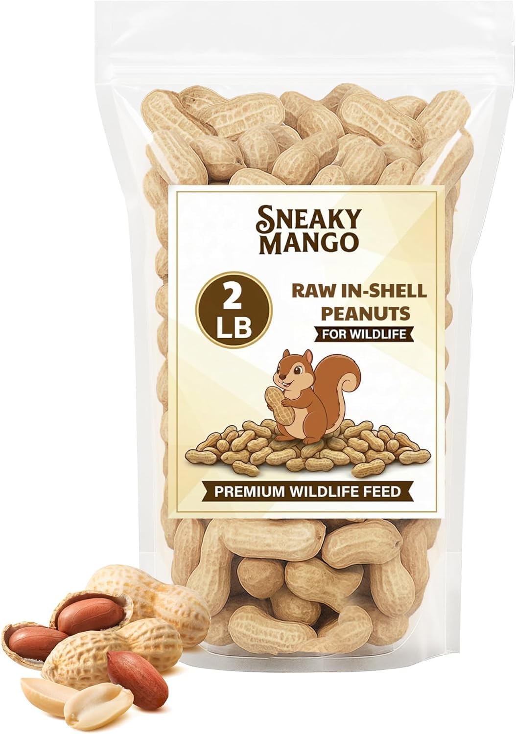 Cacahuetes crudos en cáscara 2lb para animales silvestres