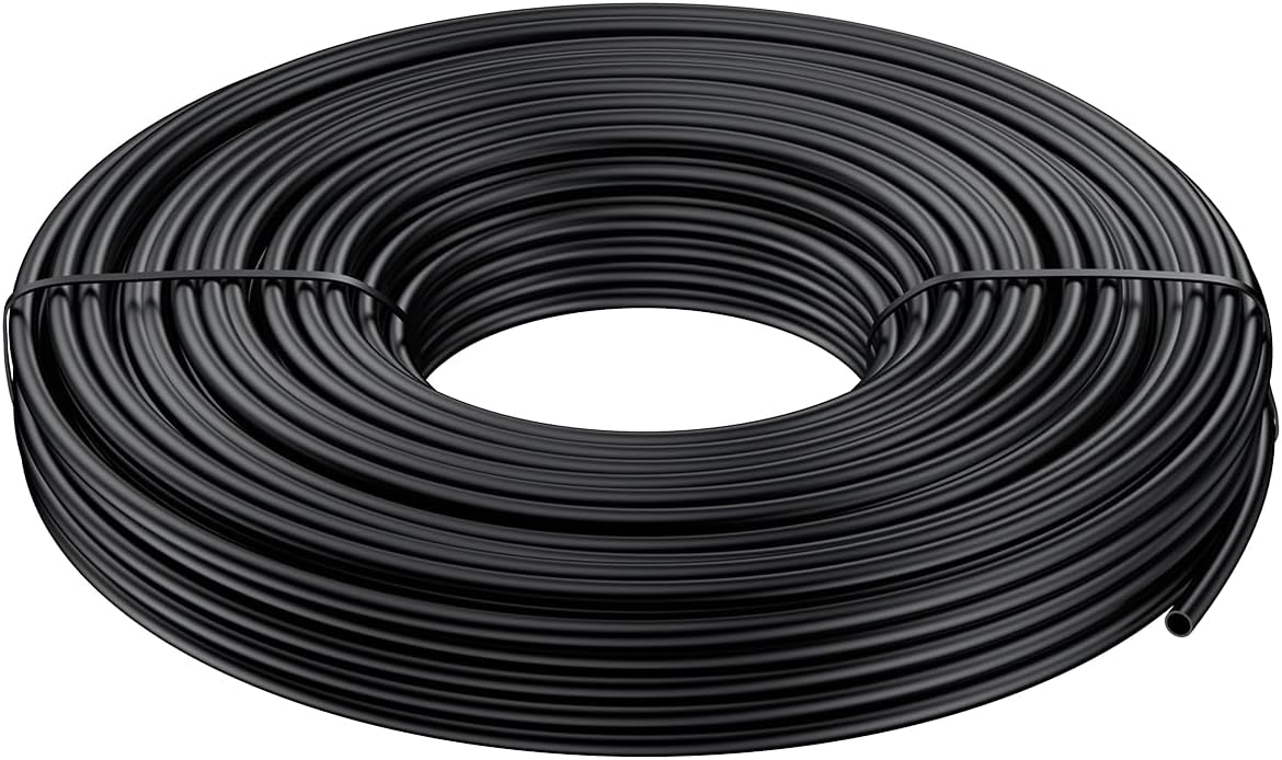 Tubo riego goteo 1/4 50ft negro polietileno jardín