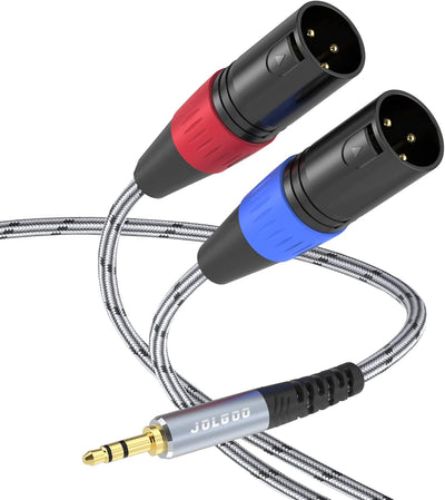 Cable TRS 3.5mm a 2 XLR macho divisor Y 6.6pies