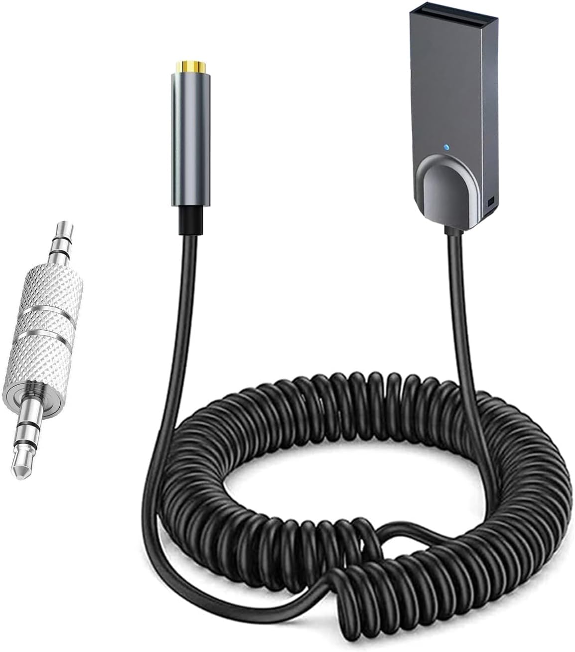Receptor Bluetooth 5.3 para coche con USB y manos libres