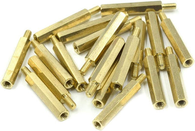 Separador pilares latón hexagonal m3 0.984pulg 20pzas