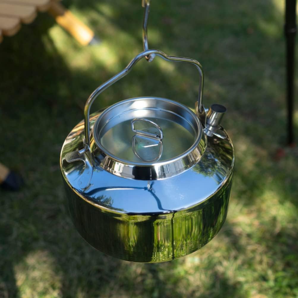 Hervidor acero inox para acampar té café estufa al aire libre