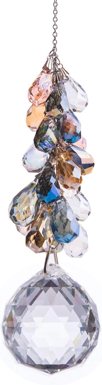 Adorno colgante cristal prismas arco iris hogar oficina