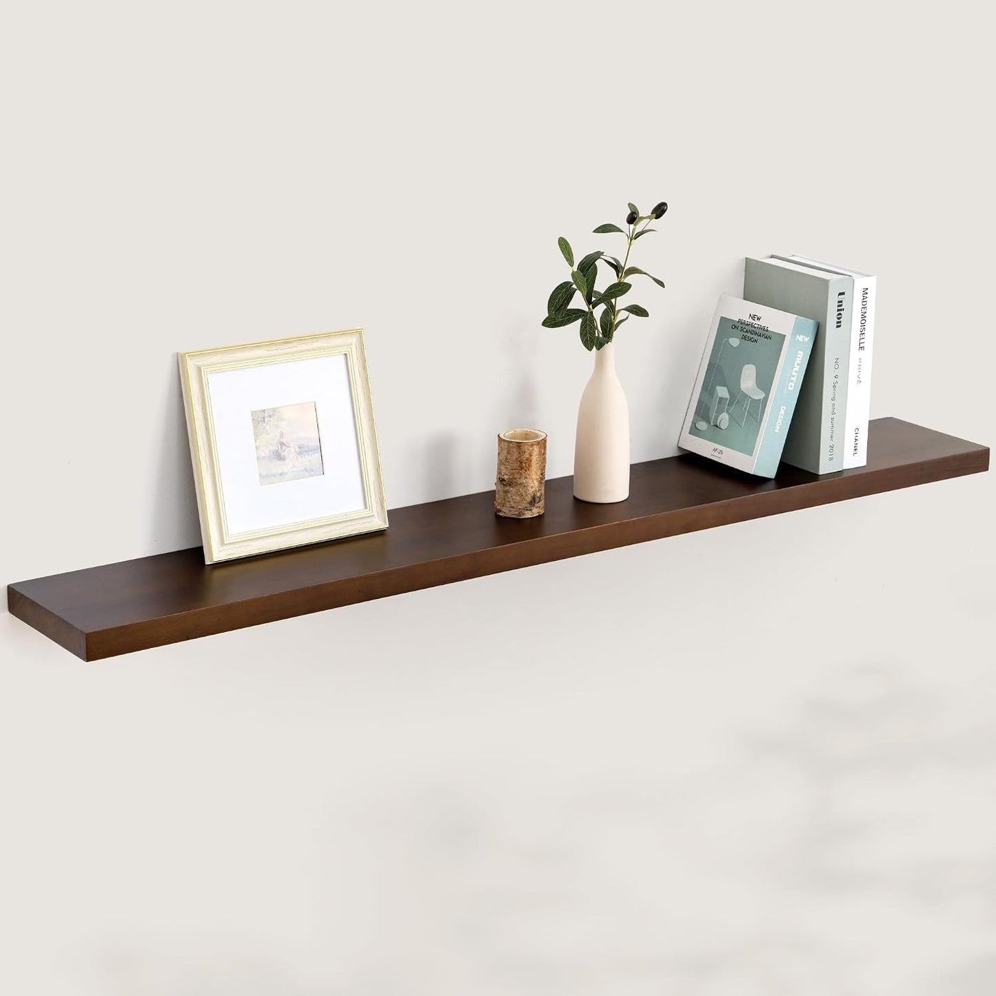 Estantes flotantes madera pino rústica 55" estilo granja