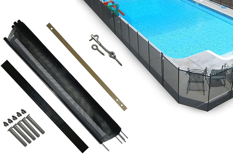 Kit cerca piscina Life Saver 4x12pulg Negro