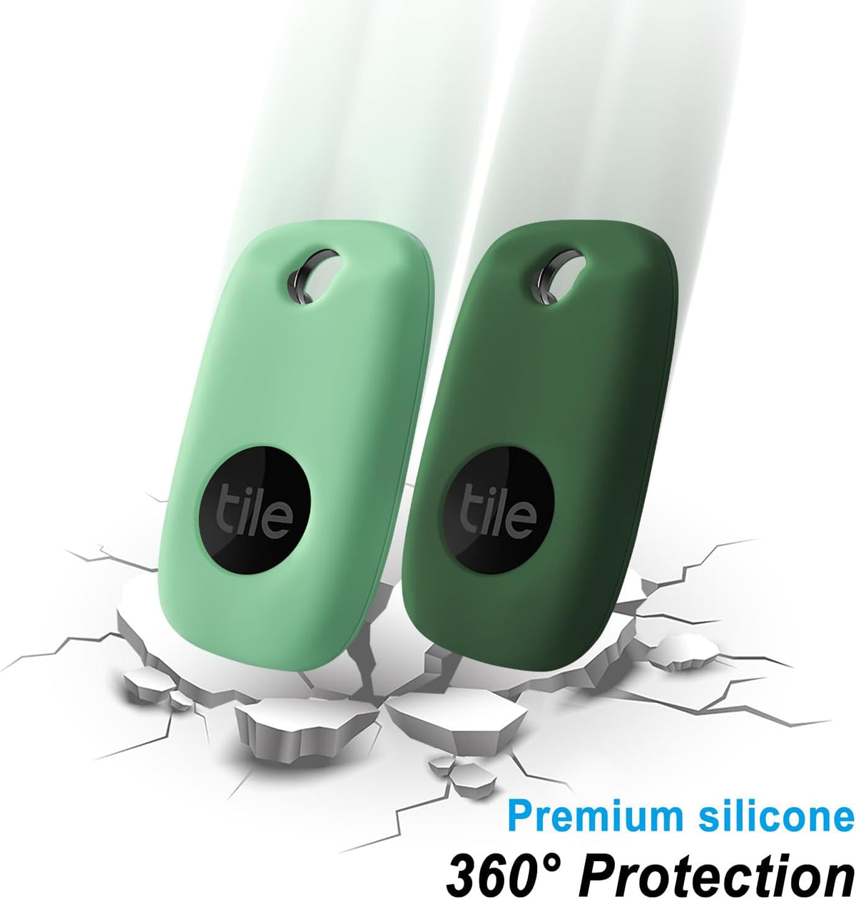 Funda silicona Tile Pro 2022 tracker con mosquetón 2uds menta