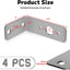 Soportes luz remolque acero galvanizado 4.5x3" set 4