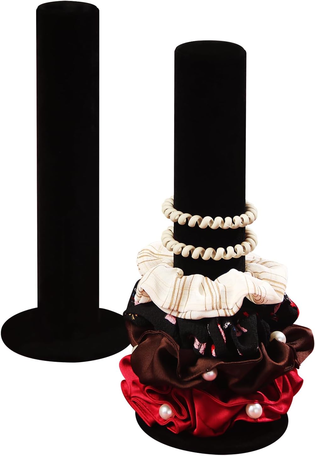 2 Soportes Diadema Terciopelo Negro para Niñas y Mujeres