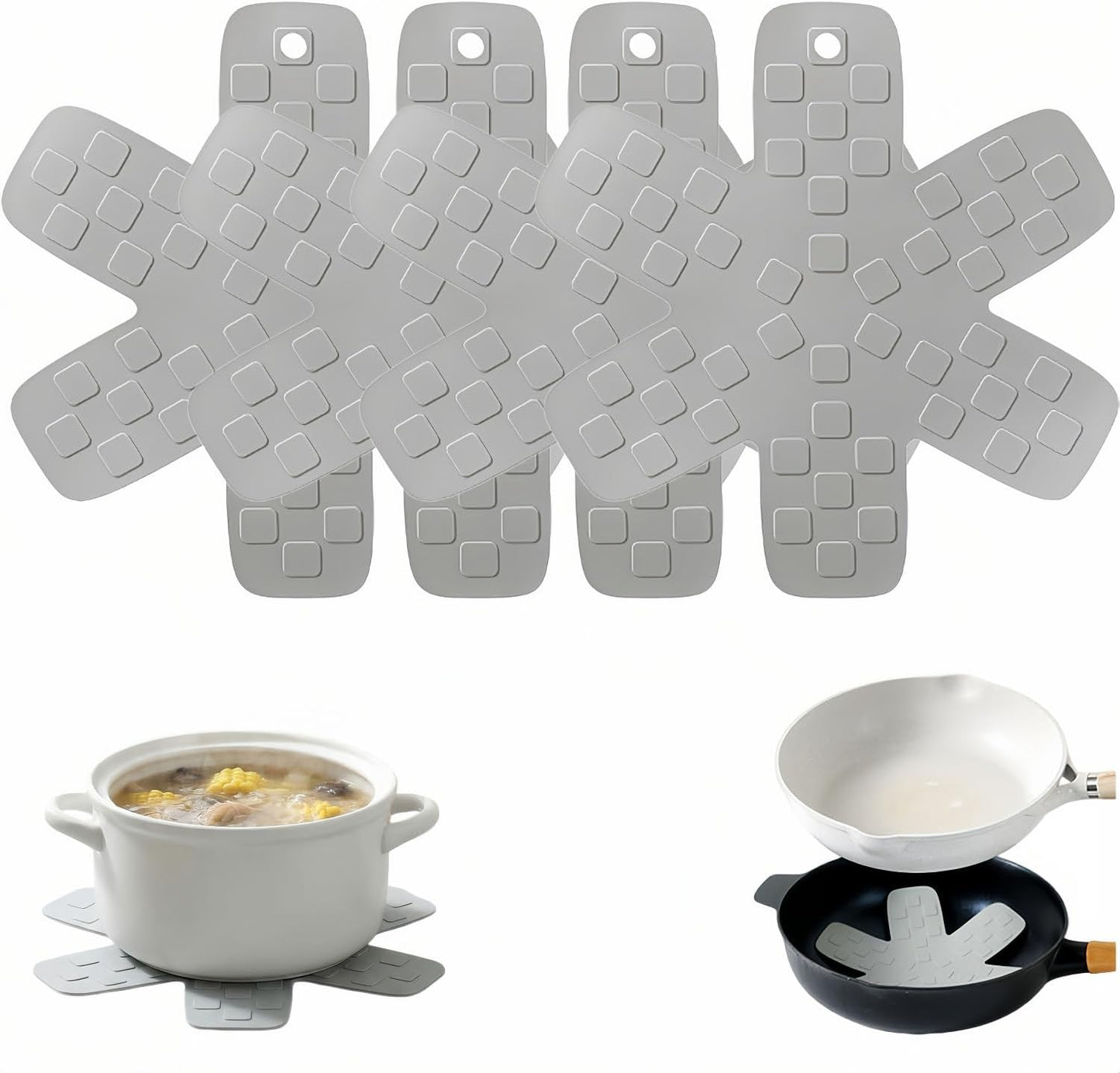 Set 4 almohadillas silicona protectoras para ollas