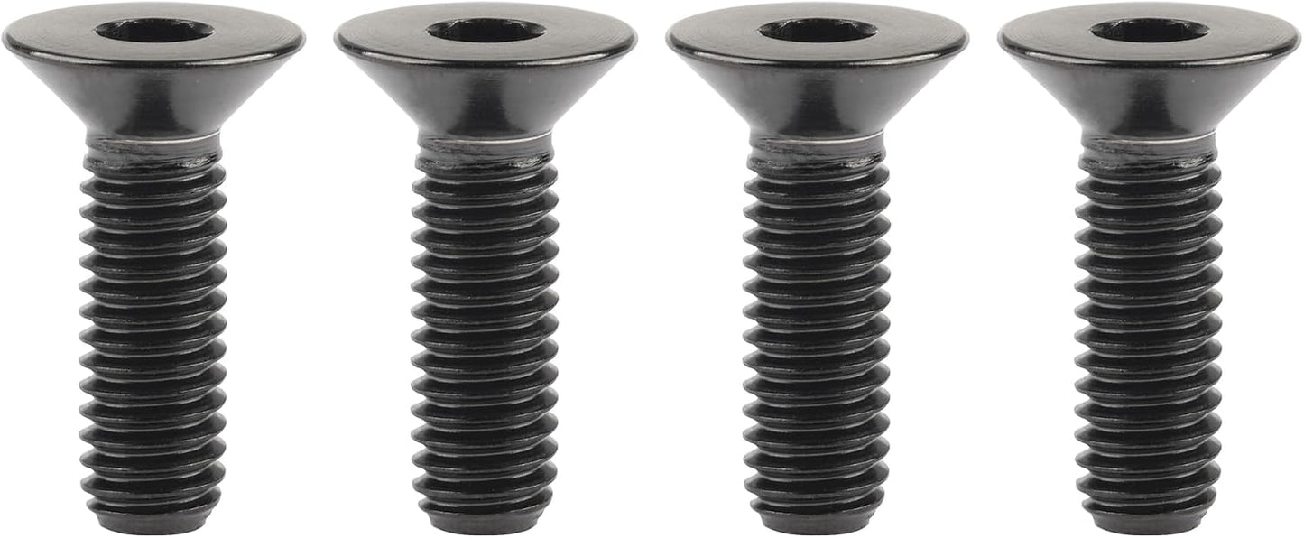Tornillos Ti M6x20mm cabeza plana avellanada hexagonal negro pack 4