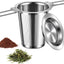 Colador té mango largo bandeja goteo acero inox