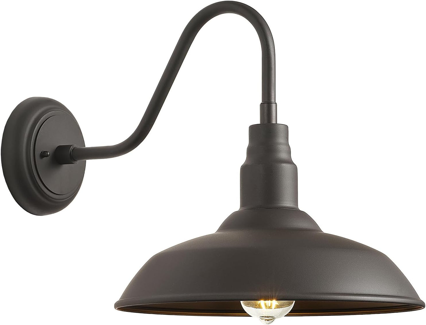 Luz exterior cúpula 14pulg bronce oscuro aplique