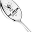Cuchara acero inox grabada para helado café