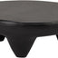 Soporte pedestal patas redondas madera mango acabado negro