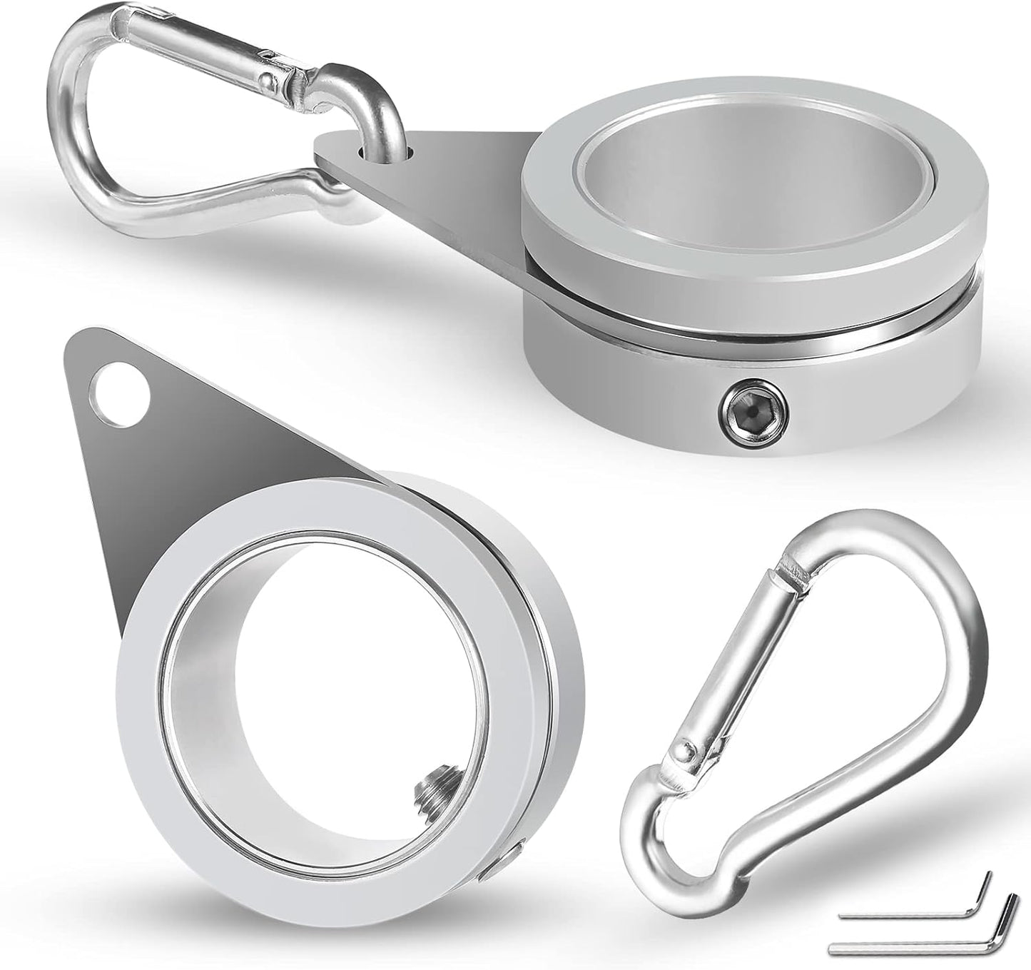 Anillos mástil bandera aluminio giratorios 360° antienredo