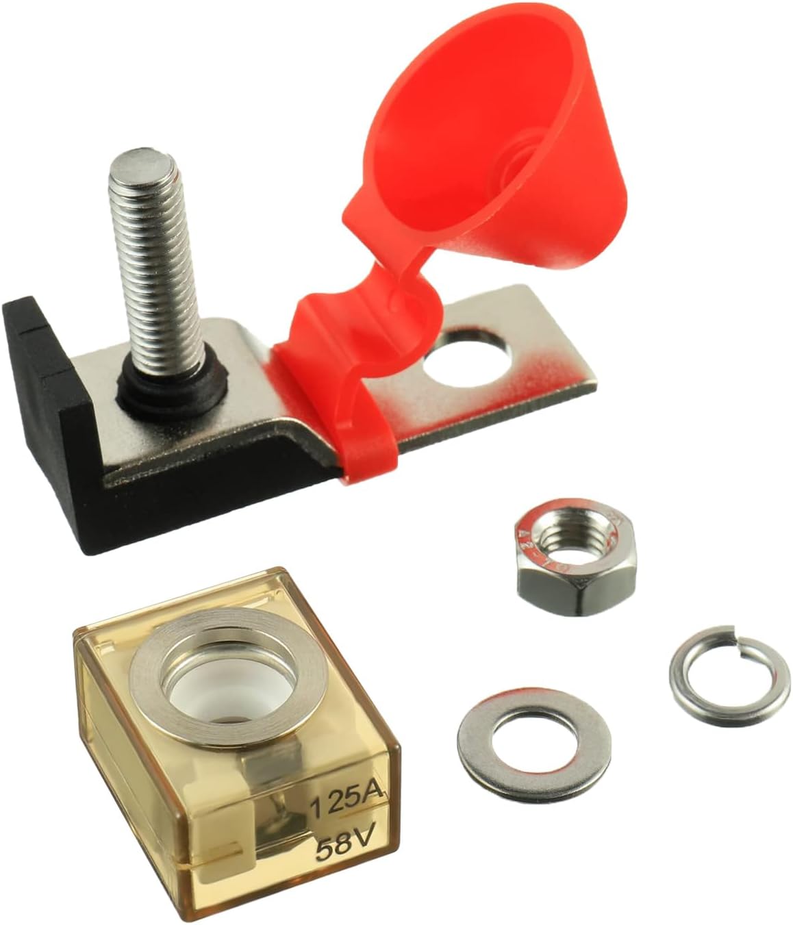 Bloque fusible 125A terminal único perno 5/16