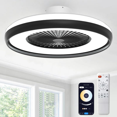 Ventilador techo sin aspas luz 24pulg control remoto 6 velocidades